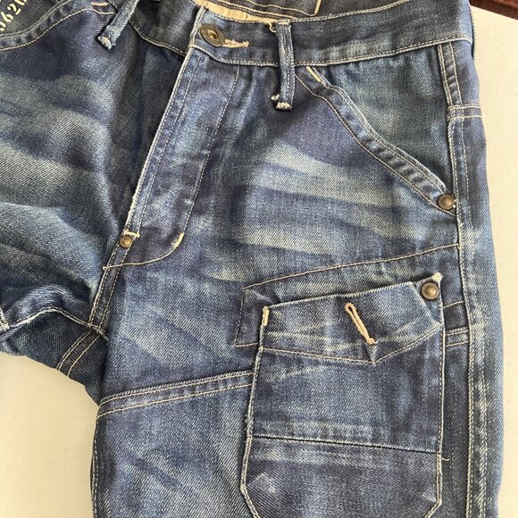 Men G-Star Jeans Skiff 5630 3D Tapered Blue Cotton Men 29X30 Hem - Picture 8 of 8